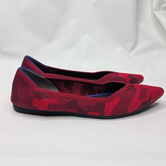 Rothys The Point Flats Red Camo Limited Edition - Picture 4 of 6
